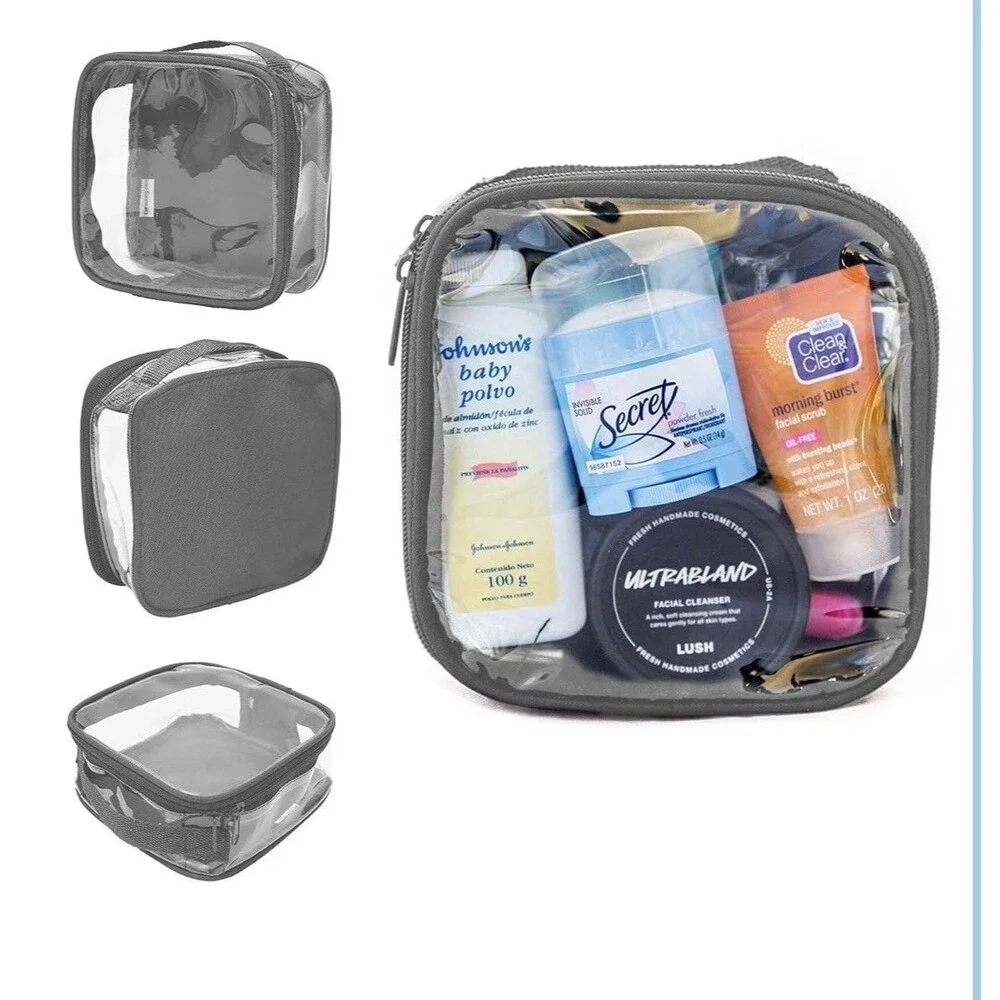 Clear TSA Approved 3-1-1 Travel Toiletry Bag for Carry On/Quart Size Transpar...